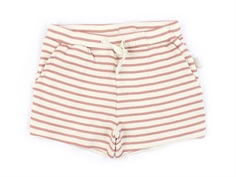 Petit Piao sea shell pink stribet shorts